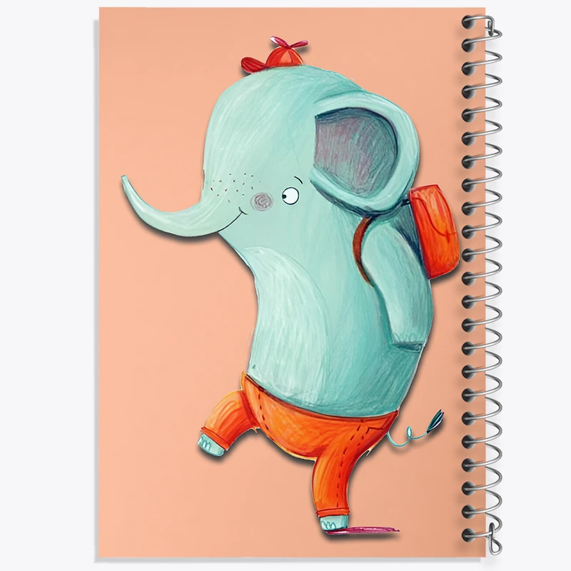 دفتر نقاشی 50 برگ خندالو طرح فیل بامزه کد F8378