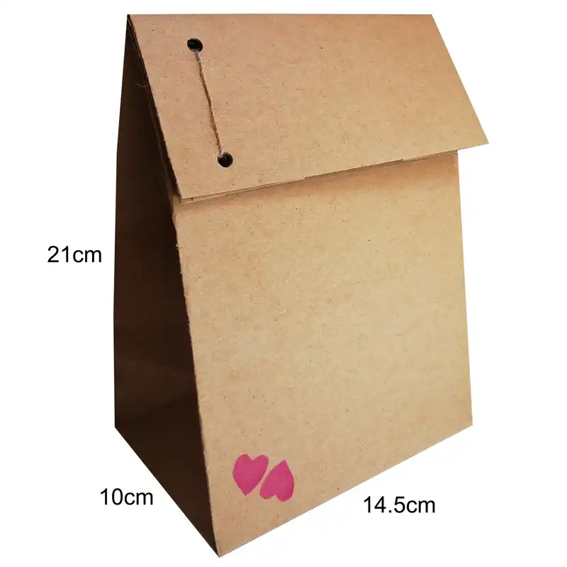 پاکت هدیه مدل قلب های رنگی و کادو مجموعه 2 عددی