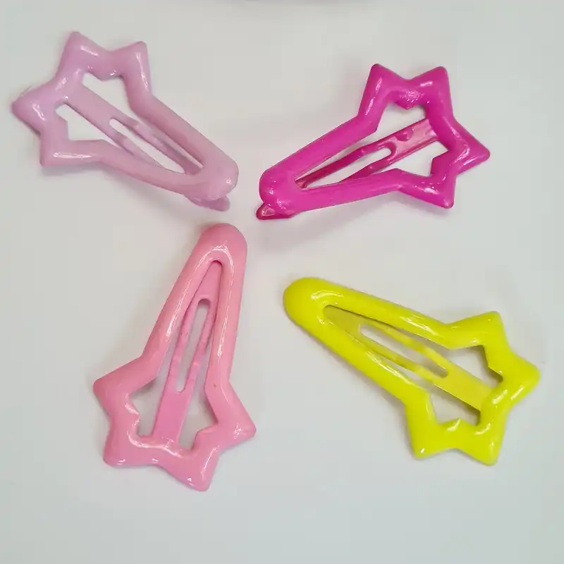 گیره مو زنانه مدل تق‌تقی ستاره کد brg 44 بسته 4 عددی