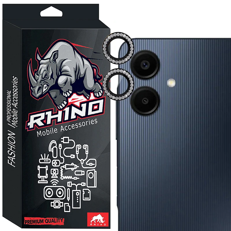 محافظ لنز دوربین شیشه ای راینو مدل Diamond Ring مناسب برای گوشی موبایل سامسونگ Galaxy A06