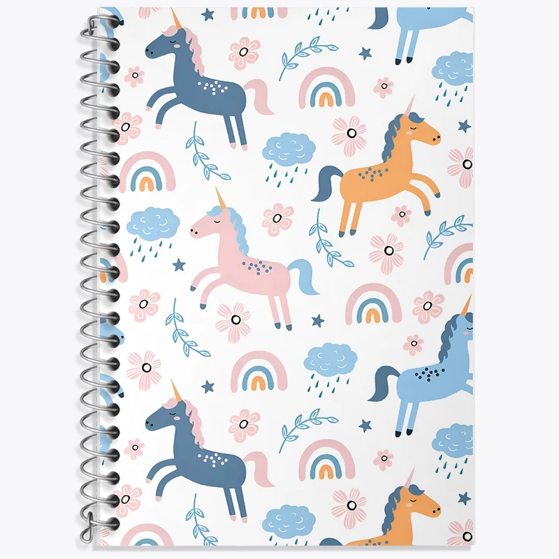 دفتر لغت 50 برگ خندالو طرح پترن اسب تک شاخ کد N5241