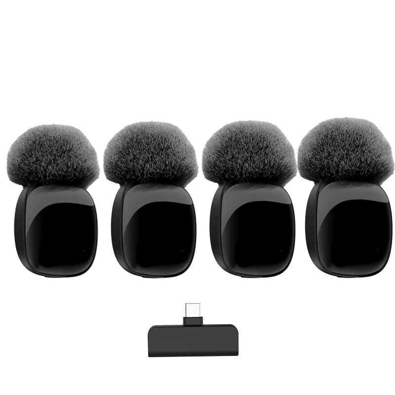 میکروفون یقه ای مدل KS12 PRO با درگاه اتصال تایپ سی مجموعه 4 عددی