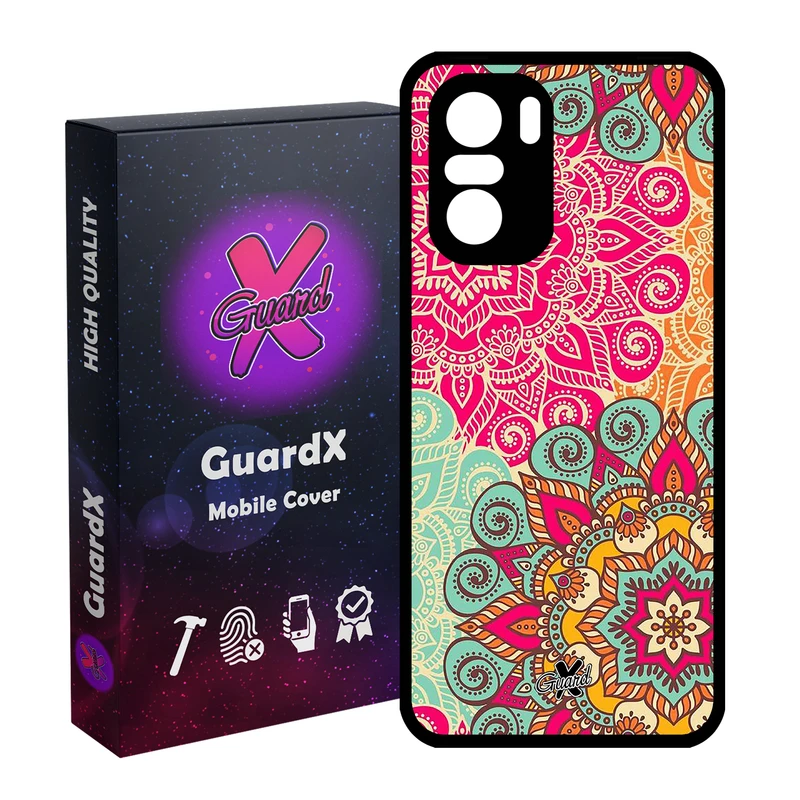 کاور گارد ایکس طرح Mandala مدل Glass10214 مناسب برای گوشی موبایل شیائومی Poco F3/MI 11X/MI 11X Pro/Redmi K40/K40 Pro