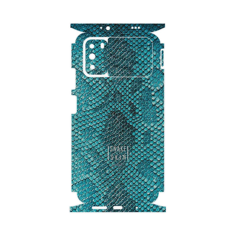 برچسب پوششی ماهوت مدل Blue Snake Skin-FullSkin مناسب برای گوشی موبایل شیائومی Poco M3