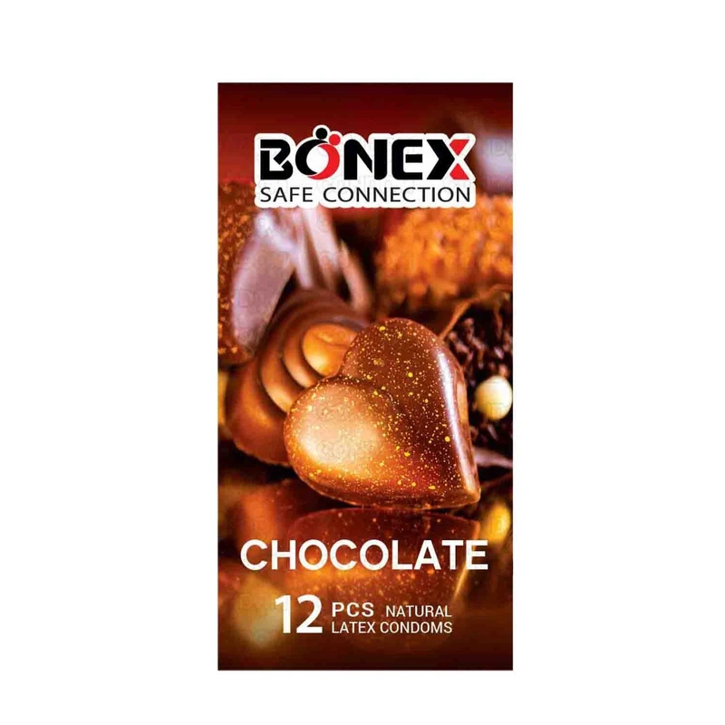کاندوم بونکس مدل chocolate بسته 12 عددی