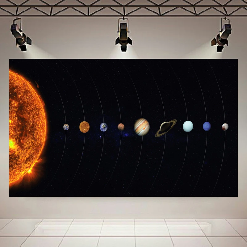 تابلو بوم طرح مخمل منظومه شمسی مدل خورشید کد AR305243