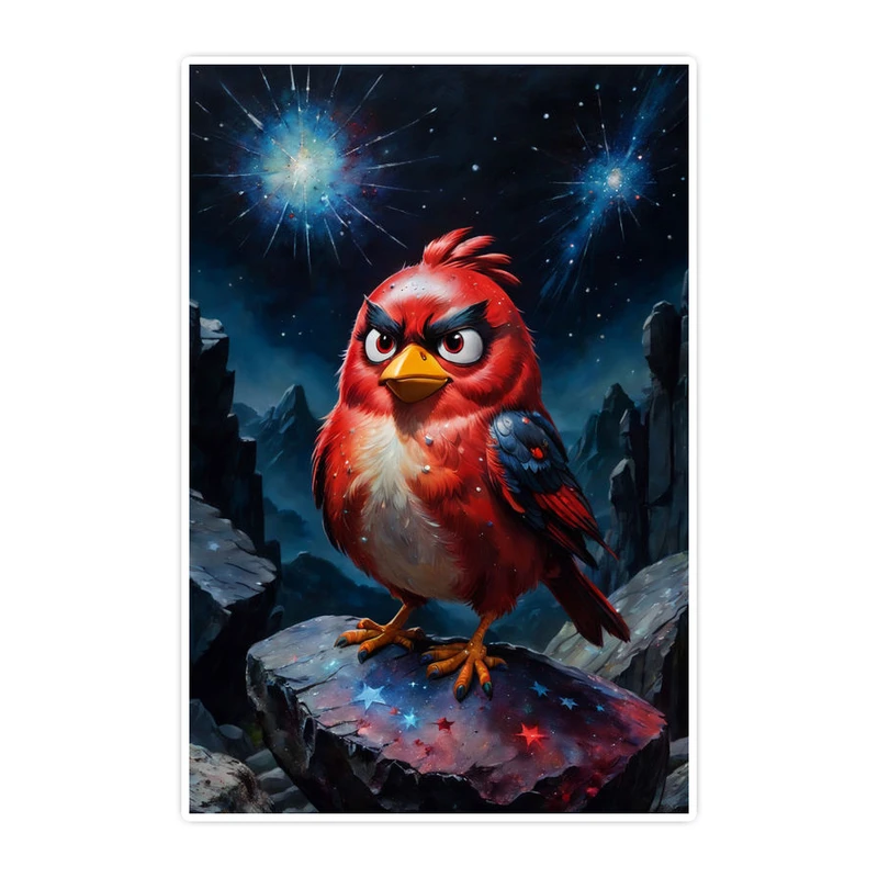 استیکر لپ تاپ و موبایل گوفی طرح انگری برد مدل Angry bird 65