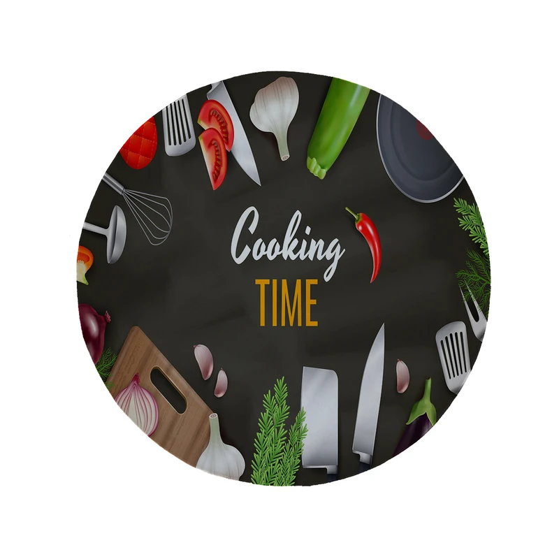      پادری مدل دایره طرح آشپزخانه کد 8084 سایز 90 × 90 سانتی متر