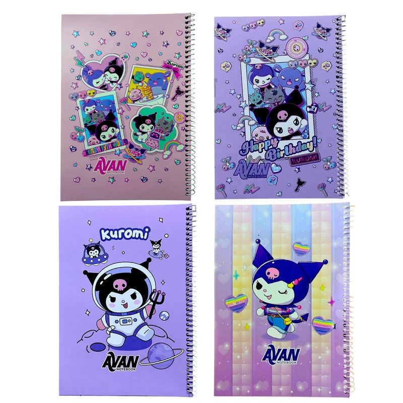 دفتر مشق 40 برگ آوان مدل حاشیه دار بسته 4 عددی