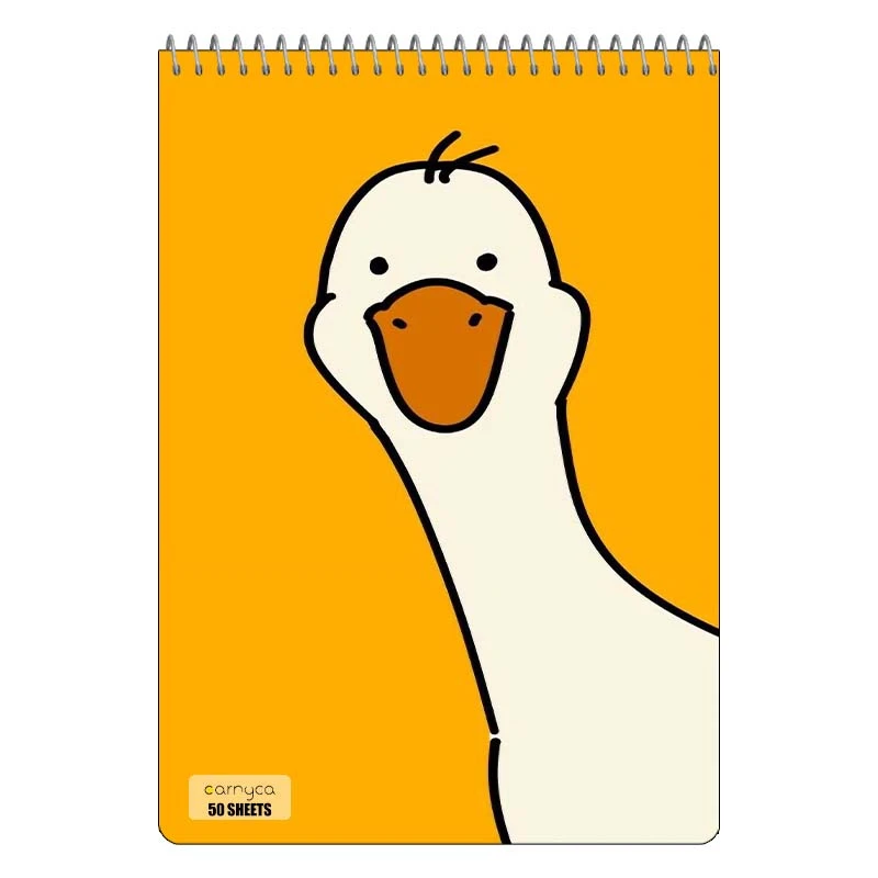 دفتر نقاشی 50 برگ سیمی کارنیکا طرح اردک کیوت Cute Duck کد 60300