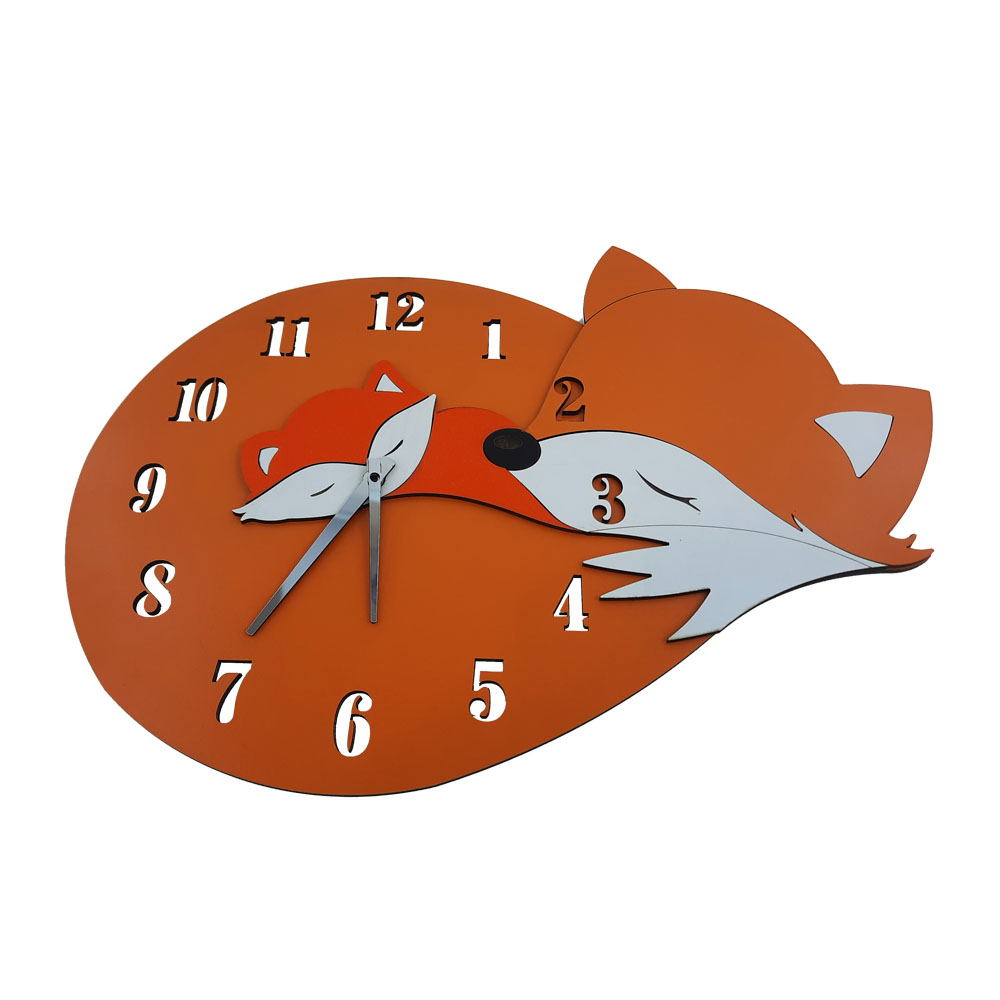 ساعت دیواری کودک کازیوه مدل روباه