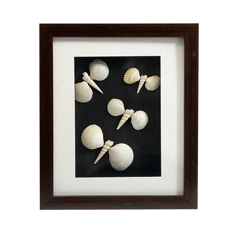 تابلو بکلیت طرح صدف دریایی W-204-1318 فریم قهوه ای