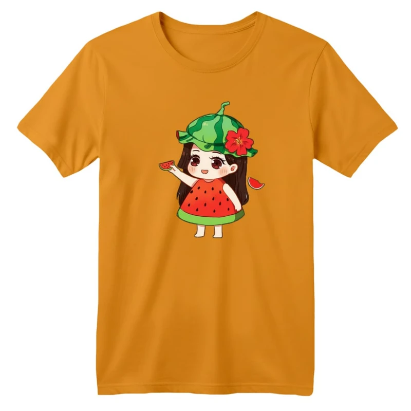 تی شرت آستین کوتاه بچگانه مدل دخترک یلدایی کد 8