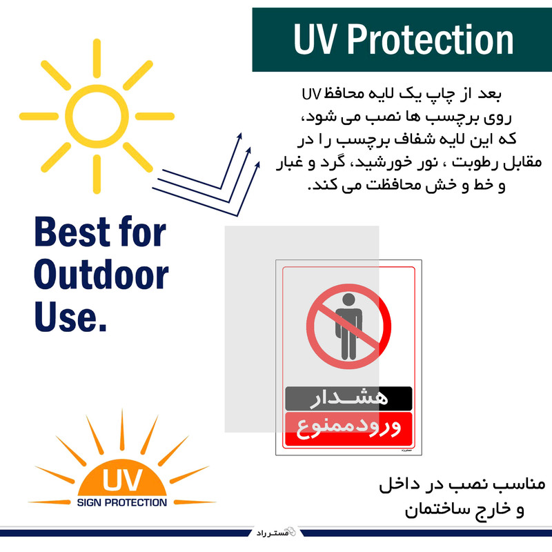 برچسب ایمنی مستر راد طرح هشدار ورود ممنوع مدل HSE-OSHA-0757