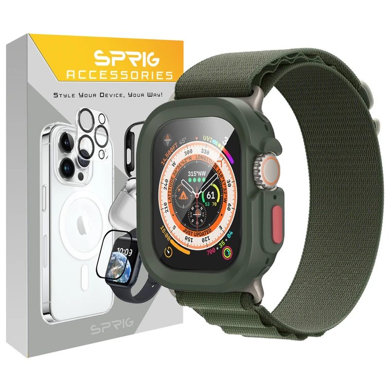 بند اسپریگ مدل Alpine Amizze مناسب برای اپل واچ Ultra / Ultra 2 49mm به همراه کاور