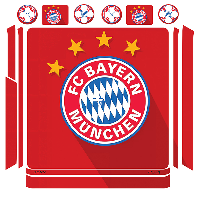 برچسب پلی استیشن ۴ اسلیم مدل Bayern Munich01 مجموعه 14 عددی