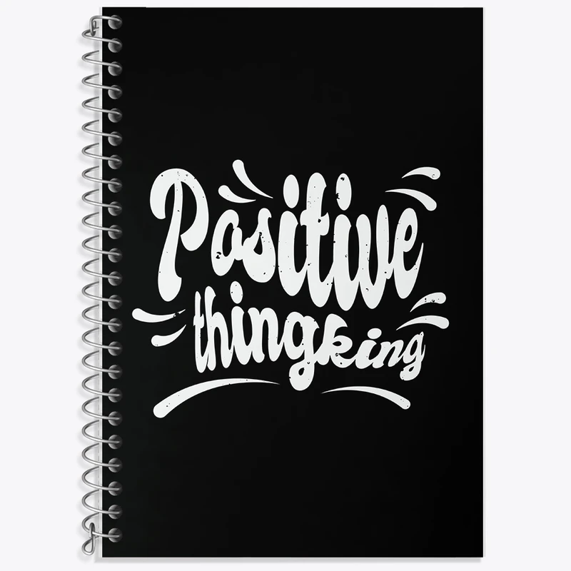 دفتر زبان 50 برگ خندالو مدل دو خط طرح Pasitive Thingking کد F1041