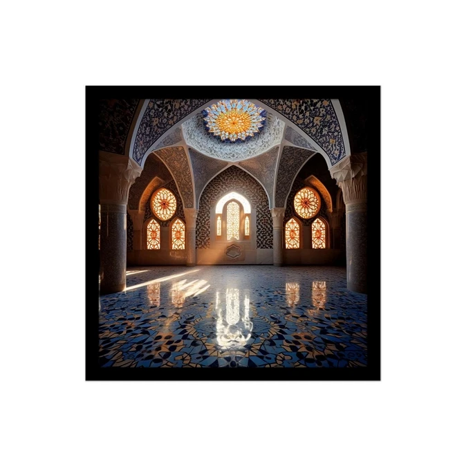 تابلو نوری بکلیت طرح معماری سنتی و ایرانی مدل لایت باکس B-MID-20916