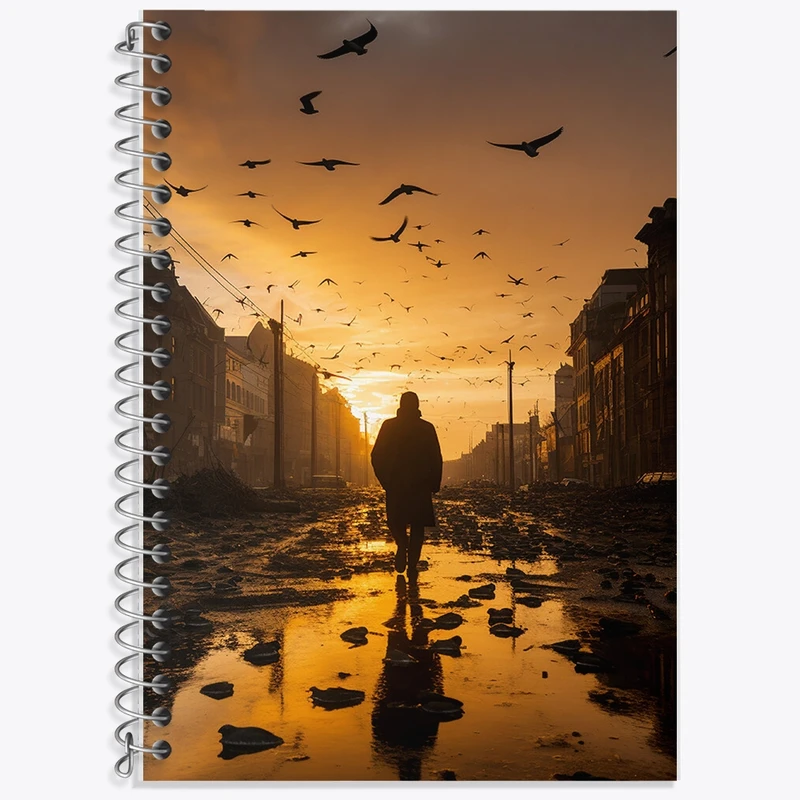 دفتر لغت 50 برگ خندالو طرح غروب کد F469