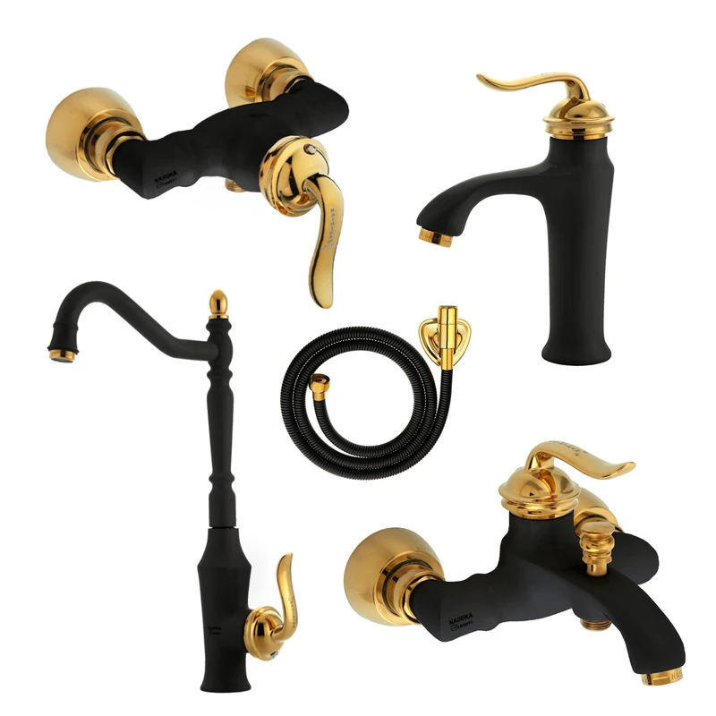 ست شیرآلات نایریکا مدل هلن کد BG-02 مجموعه 5 عددی