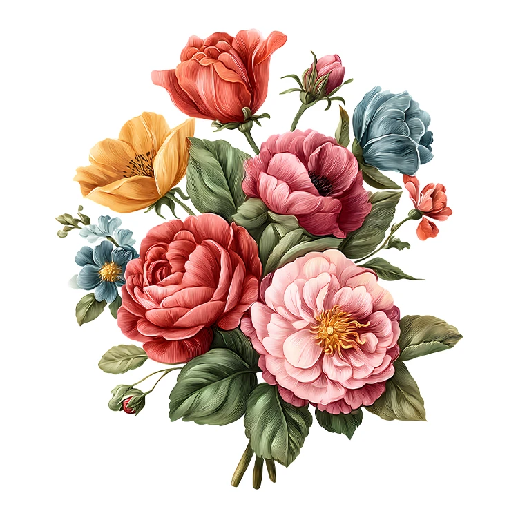 استیکر پارچه و لباس پاد آفرین مدل کارتونی طرح گل کد S6033