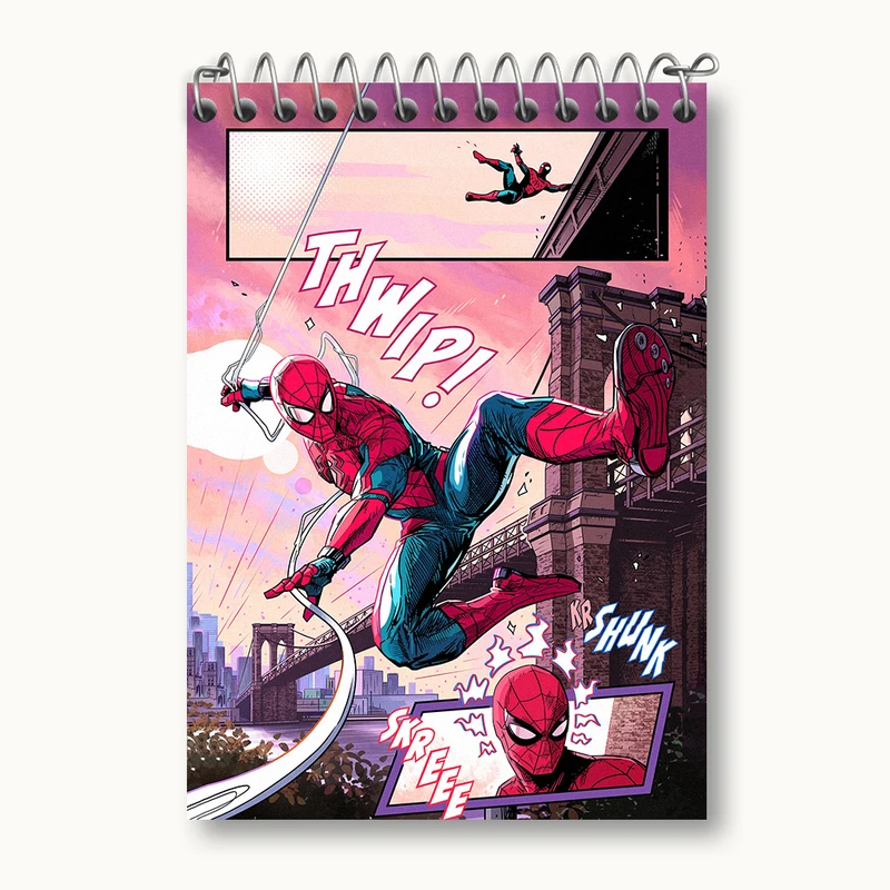 دفتر یادداشت 50 برگ خندالو طرح مرد عنکبوتی (Spider Man) کد N4252