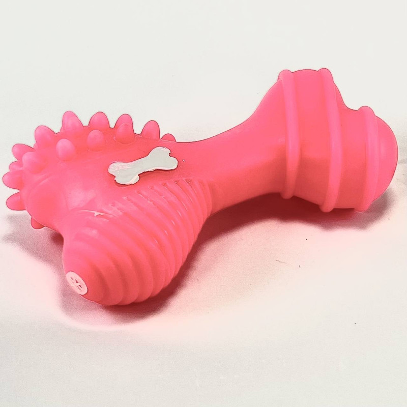 اسباب بازی سگ و گربه مدل استخوان پلاستیکی سوت دار کد 0144D