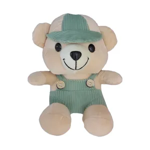  عروسک مدل خرس مهربان کلاه دار ارتفاع 25 سانتی متر