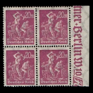 تمبر یادگاری طرح آلمان مدل 20 مارک 1922 بسته 4 عددی