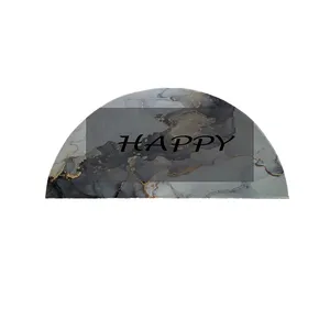 پادری مدل نیم دایره طرح Happy کد 8706 سایز 90×45 سانتی متر