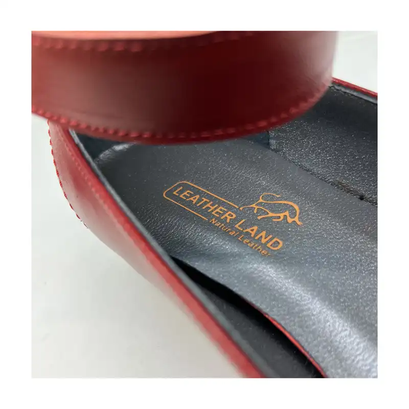 کفش روزمره زنانه سرزمین چرم کد 1552 رنگ قرمز
