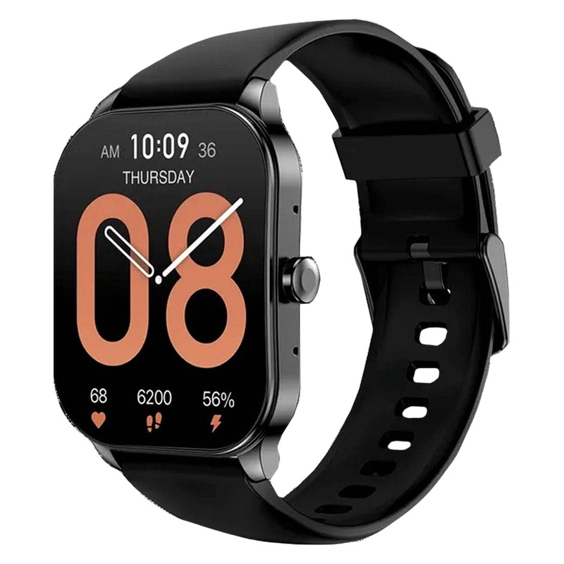 ساعت هوشمند امیزفیت مدل Pop 3S دارای قابلیت های کنترل موسیقی (Music Player)، قابلیت مکالمه از طریق بلوتوث بند سیلیکون