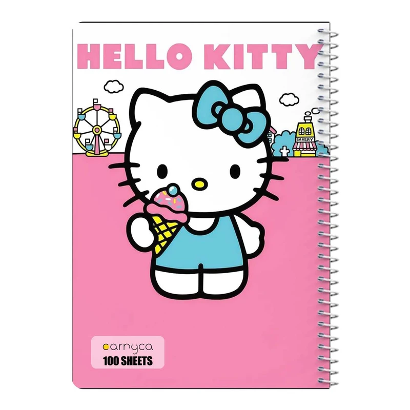 دفتر مشق 100 برگ سیمی کارنیکا طرح هلو کیتی hello kitty کد 57739