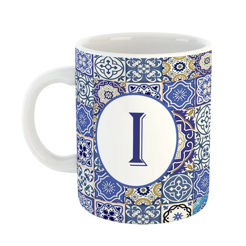 ماگ پادآفرین مدل فانتزی طرح حرف I کد 29