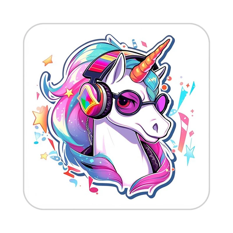 زیر لیوانی کاکتی طرح اسب تک شاخ و یونیکورن مدل mp32999