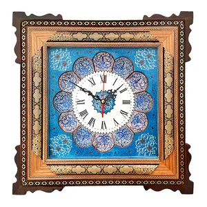 ساعت دیواری خاتم کاری مدل آرام گرد کد 3939-2