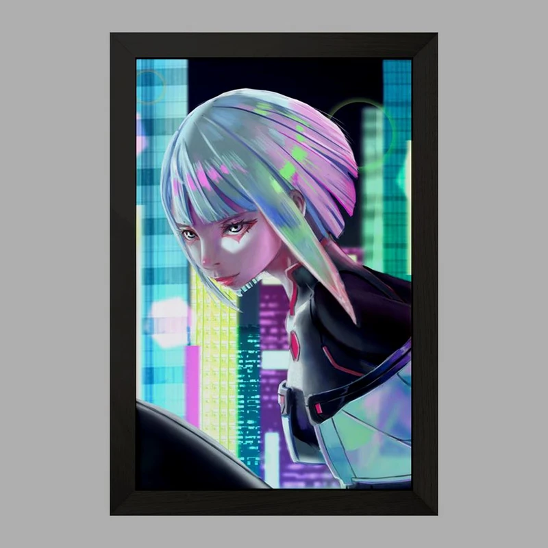 تابلو خندالو مدل لوسی انیمه سایبرپانک کد 23977