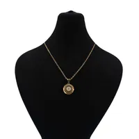 گردنبند طلا 18 عیار زنانه با زنجیر حلقه&zwnj;ای (فلامینگو) ناریا مدل چشم و نظر کد Ab 11.7