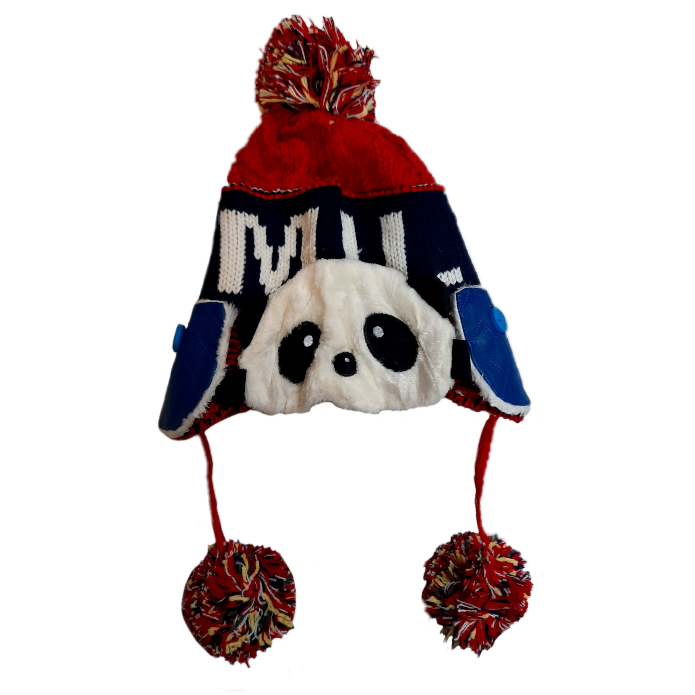 کلاه بافتنی بچگانه طرح پاندا کد 1