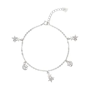 دستبند زنانه مدل ماه و ستاره