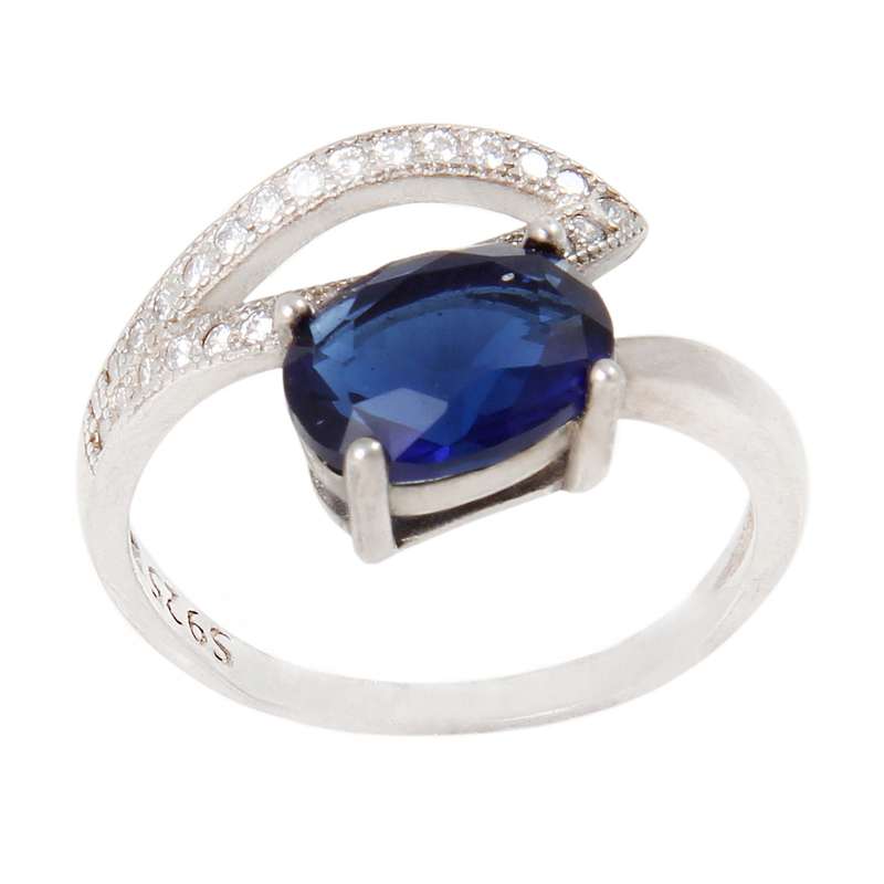 انگشتر نقره زنانه بازرگانی میلادی مدل سنگ کوارتز کد  AWR_746