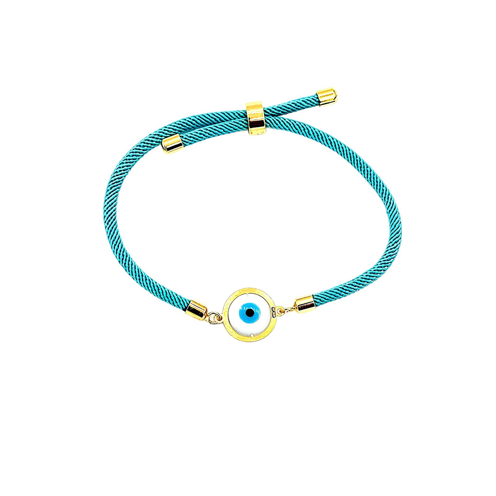 دستبند طلا 18 عیار زنانه ناریا مدل چشم نظر -  - 1
