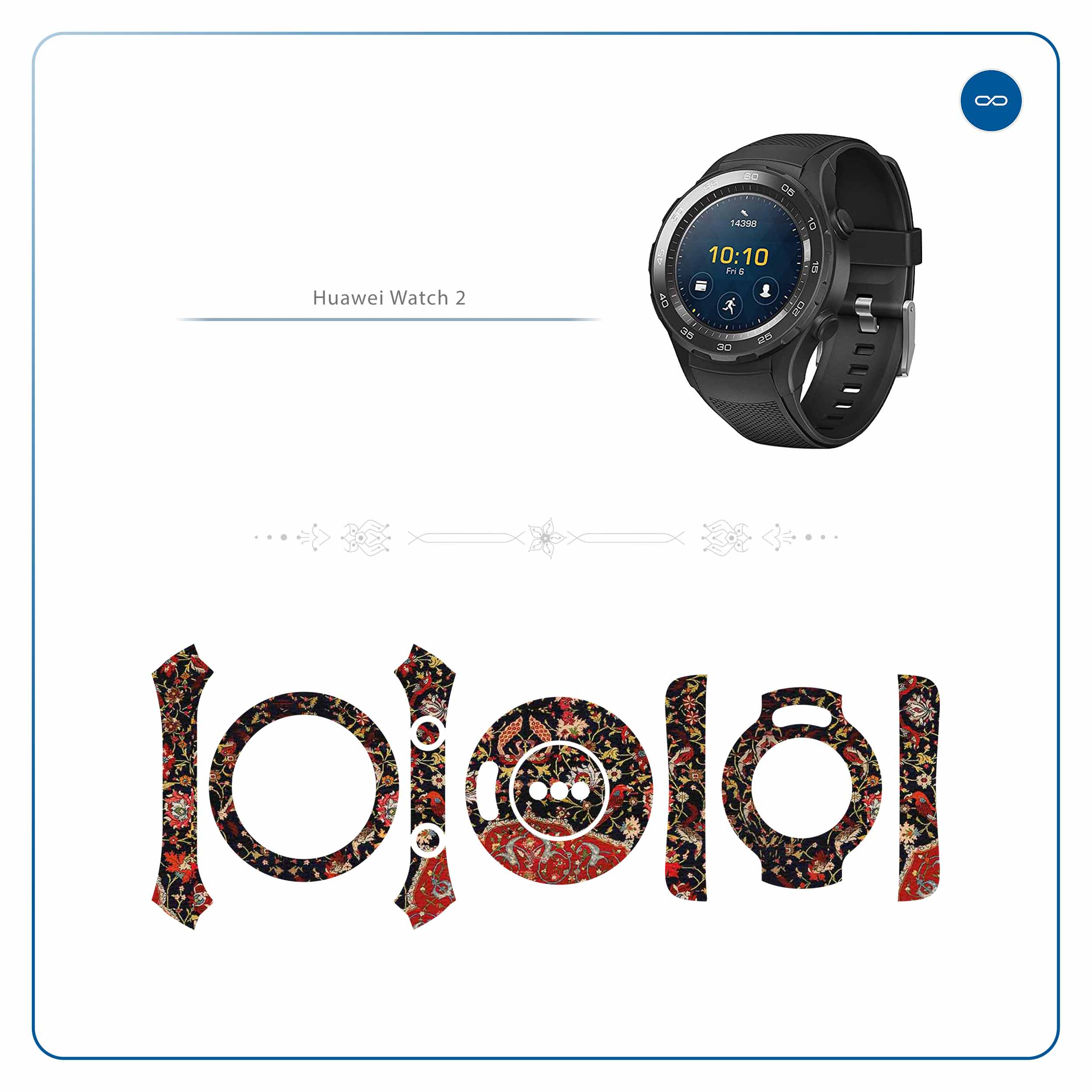 برچسب ماهوت مدل Iran-Carpet6 مناسب برای ساعت هوشمند هوآوی Watch 2