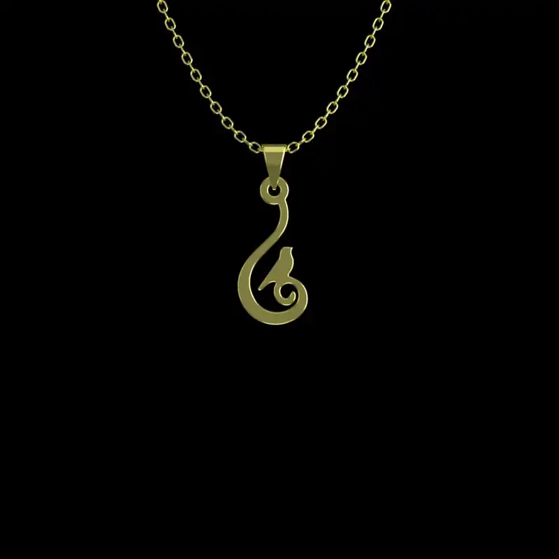 گردنبند طلا 18 عیار زنانه مدوپد مدل پرنده عشق کد GBA10161 به همراه باکس گل رز جاویدان