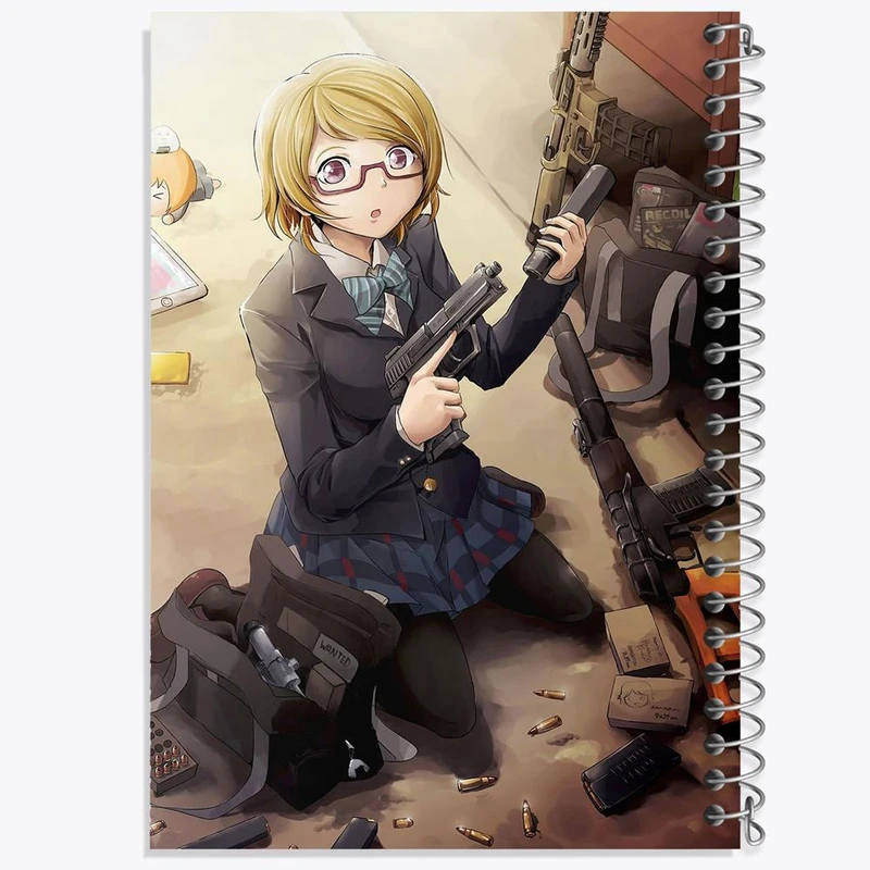 دفتر مشق 50 برگ خندالو مدل هانایو انیمه مادوکا مجیکا Madoka Magica کد 18410