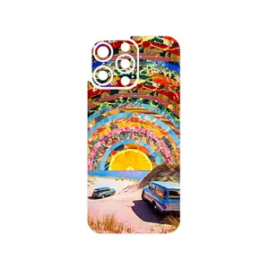 MAHOOT Collage of Orange Sky Cover Sticker for Apple iPhone 16 Pro Max