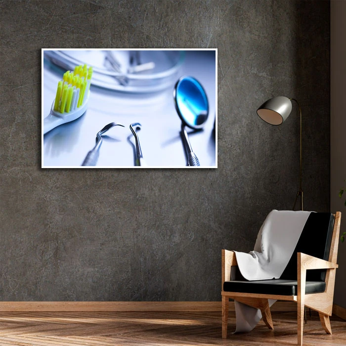 تابلو نوری بکلیت طرح دندانپزشکی مدل W-D2304 فریم سفید