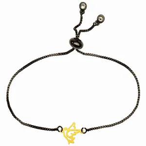 دستبند طلا 18 عیار زنانه الن نار مدل طرح پرستو ELN1241