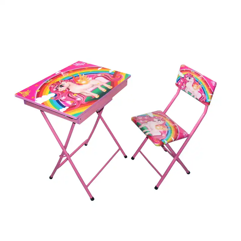 ست میز تحریر و صندلی میزیمو طرح اسب تک شاخ 2 کد 65