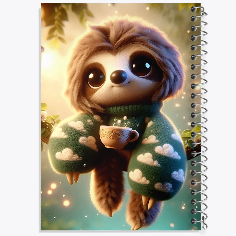 دفتر نقاشی 50 برگ خندالو طرح تنبل بامزه کد F5468